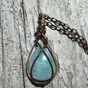 Green Amazonite in Copper