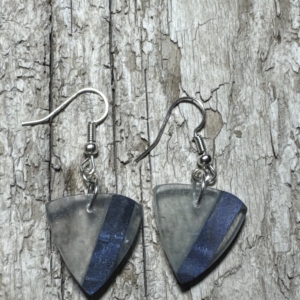 Epoxy and Dyed Maple Burl Wood Earring