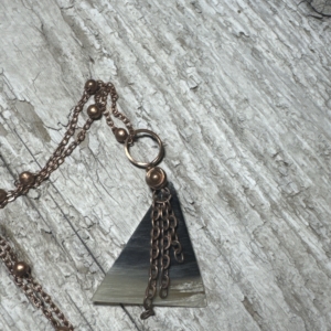 Sheep Horn Pendant with Copper