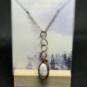 Howlite Mini  Pendant in Copper